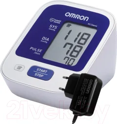 Тонометр Omron M2 Classic (HEM-7122-ALRU) + адаптер, универсальная манжета — фото 1