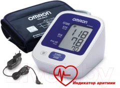 Тонометр Omron M2 Classic (HEM-7122-ALRU) + адаптер, универсальная манжета — фото 2
