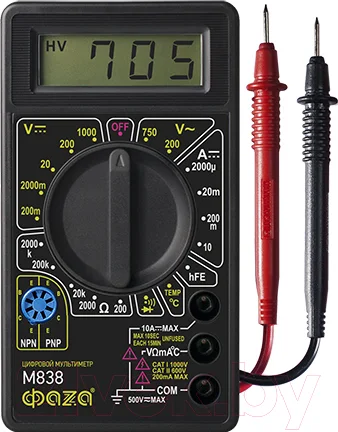 Мультиметр цифровой Фаза M838 (1011671)