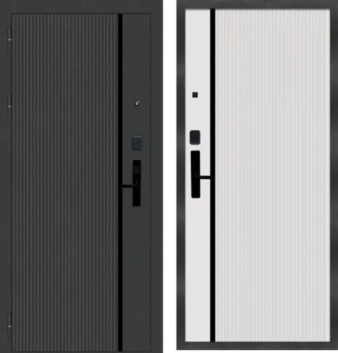 Входная дверь МеталЮр M9 Velluto Bianco Dircode s-11 (86x205, левая)
