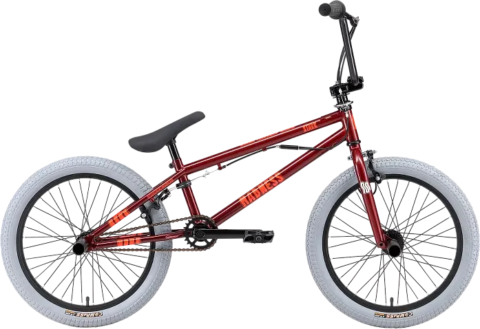 Велосипед STARK Madness BMX 3 2024 (бордовый/оранжевый/серый)