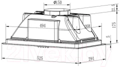 Вытяжка скрытая Evelux Margit 60 B — фото 6