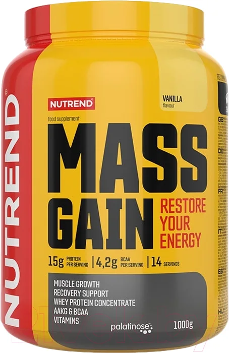 Гейнер Nutrend Mass Gain (2100г, ваниль)