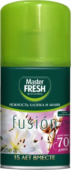 Сменный блок для освежителя воздуха Master Fresh Нежность хлопка и лилии (250мл) — фото 3