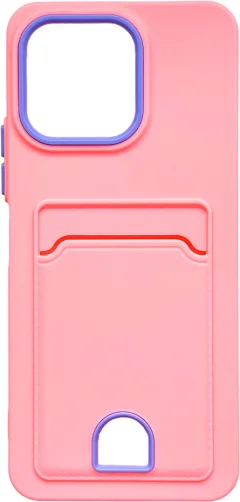 Чехол-накладка Case Matte Card Case для Honor X5 Plus (розовый матовый) — фото 1