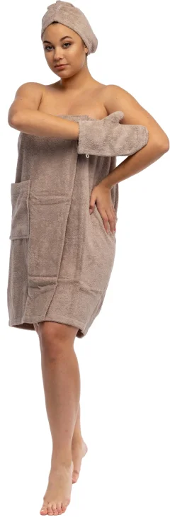 Набор текстиля для бани Lilia Maxi женский 15С-0024 (бронзовый) — фото 1