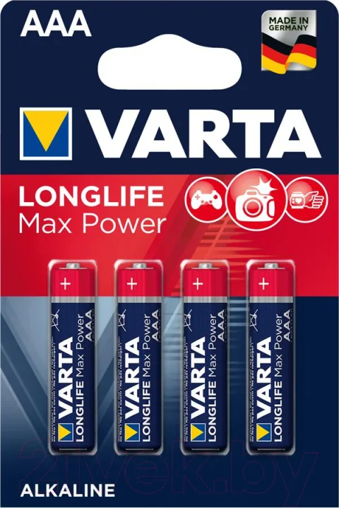 Комплект батареек Varta MAX T.AAA BLI 4 / 04703101404