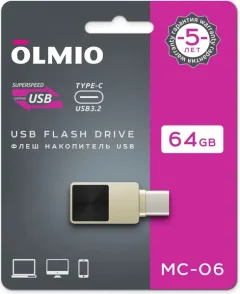 USB flash накопитель Olmio MC-06 USB3.2 Type-C 64GB — фото 6