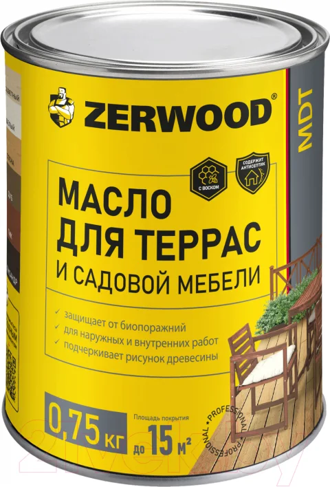 Масло для древесины Zerwood MDT (750г, бесцветный)