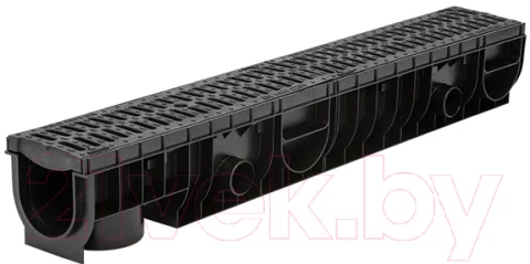 Лоток водоотводный Ecoteck Medium 100.125 h145 / ДИ 19805000 (с решеткой)