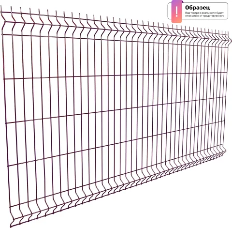 3D панель заборная Белзабор Medium RAL 8017 GL 1230x2500мм