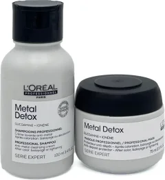 Набор косметики для волос L'Oreal Professionnel Мини-набор Дуо Metal Detox Шампунь 100мл + Маска 75мл — фото 1