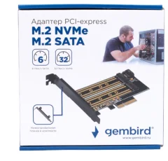 Адаптер для SSD диска Gembird/Cablexpert MF-PCIE-NVME-SATA — фото 6
