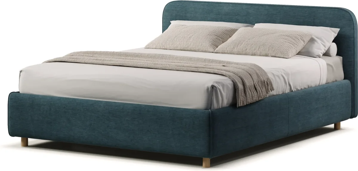 Двуспальная кровать Sonit Mia 160x200 шенилл Eclipse (15 синий)