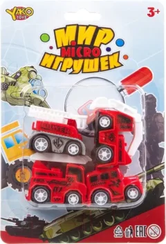 Набор игрушечной техники Yako Мир micro игрушек Пожарные машины инерционные / В93777 — фото 3