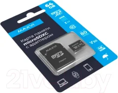Карта памяти Maxvi microSDXC 64GB class 10 UHS-I (3) — фото 8