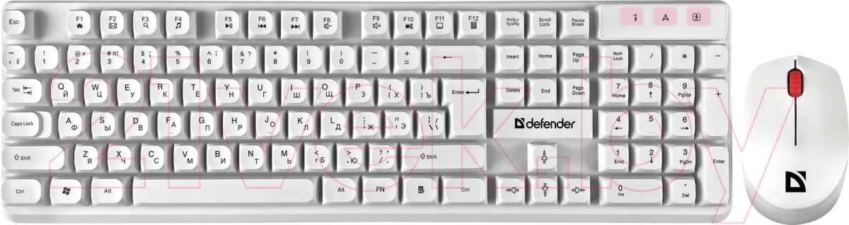 Комплект клавиатура и мышь Defender Milan C-992 / 45994 (белый)