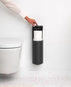 Держатель для туалетной бумаги Brabantia MindSet 303166 (минерально-серый) — фото 4