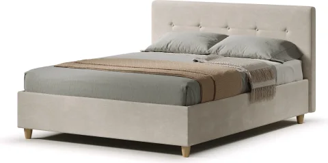 Двуспальная кровать Sonit Mira 160x200 шенилл Eclipse (01 светло-бежевый)