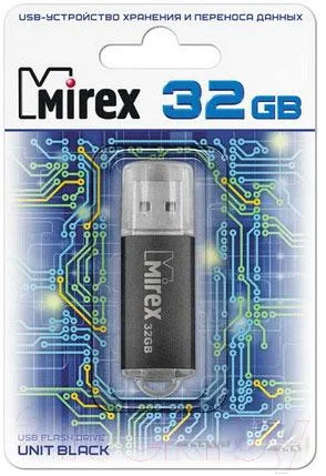 USB flash накопитель Mirex Unit Black 32GB / 13600-FMUUND32