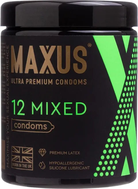 Презервативы Maxus Mixed X-Edition (12шт, жестяной кейс)