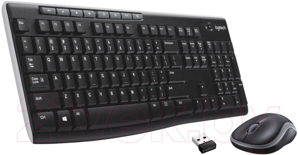 Комплект клавиатура и мышь Logitech MK270 (черный)