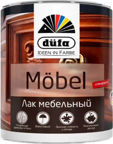 Лак Dufa Mobel мебельный (900мл, дуб)