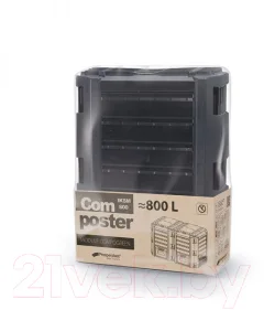 Компостер Prosperplast Module compogreen IKSM800C-S411 (черный) — фото 3