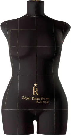 Манекен портновский Royal Dress Forms Monica+ стойка Милан (черный, размер 48) — фото 2