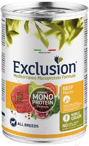 Влажный корм для собак Exclusion Monoprotein Formula All Breeds Beef / NGABA40 (400г)