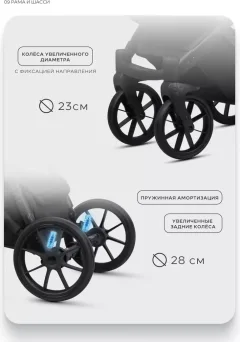 Детская универсальная коляска Riko Montana X Ecco 2 В 1 Basic (11 белый) — фото 10