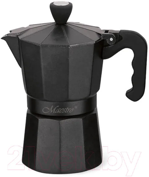 Гейзерная кофеварка Maestro MR-1666-6 (черный)