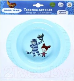 Тарелка для кормления Мама Тама На присоске / MT/041 (голубой) — фото 4