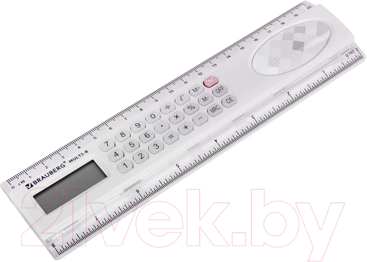 Линейка Brauberg Multi-8. С калькулятором / 250540