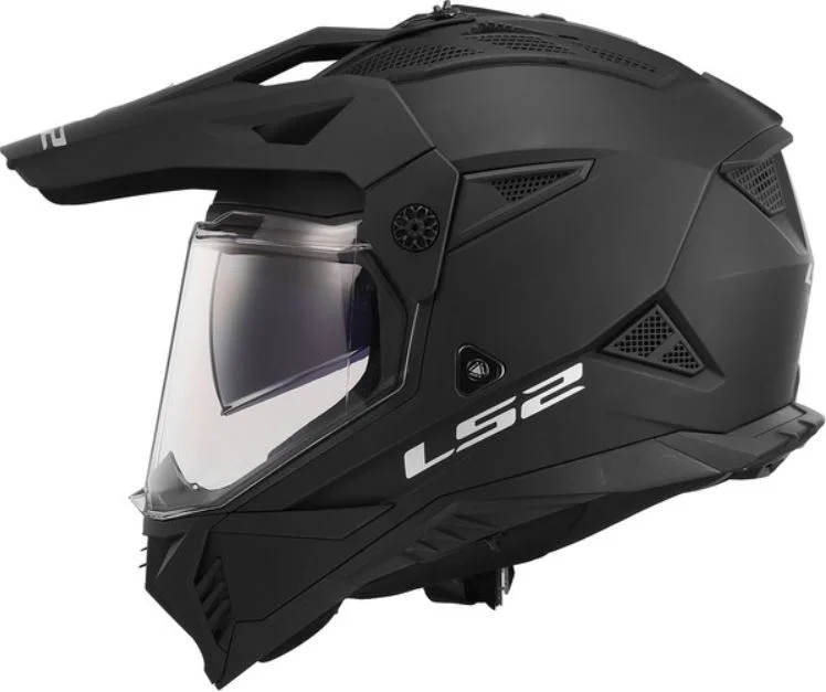 Мотошлем LS2 MX702 Pionner II Solid (S, черный матовый)