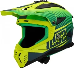 Мотошлем LS2 MX708 Fast II Duck (XL, Green H-V Yellow) — фото 8
