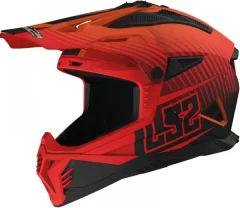 Мотошлем LS2 MX708 Fast II Duck (XL, оранжевый/красный) — фото 4