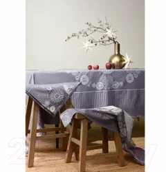 Скатерть Tkano New Year Essential TK21-TC0025 (фиолетово-серый/ледяные узоры) — фото 6