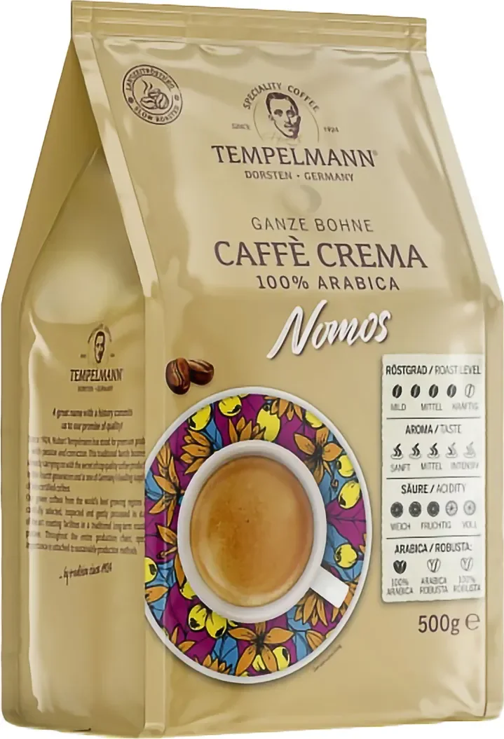 Кофе в зернах Tempelmann Nomos Caffe Crema (500г)