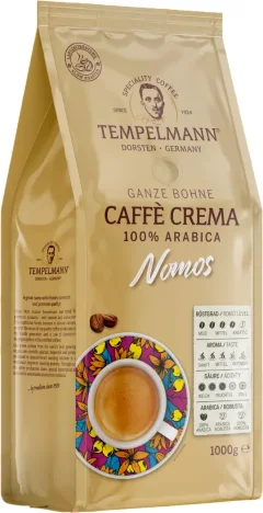 Кофе в зернах Tempelmann Nomos Caffe Crema (1кг) — фото 3