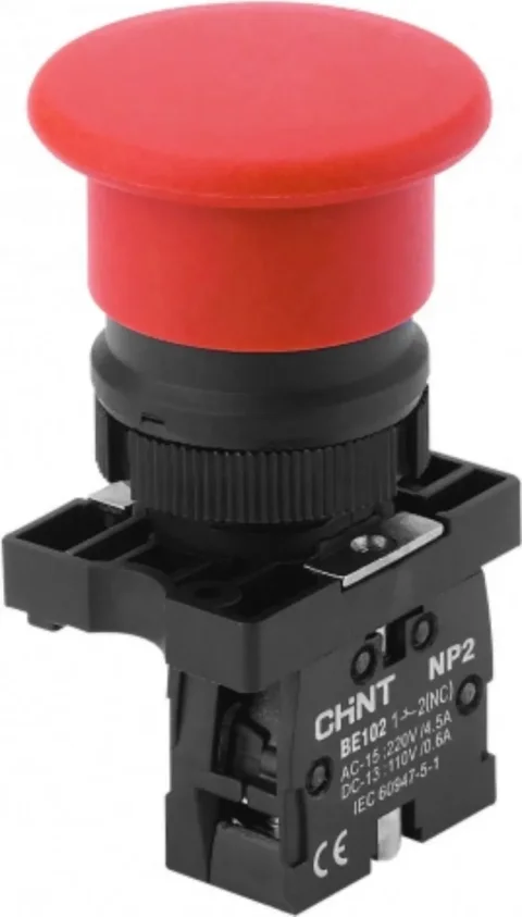 Кнопка для пульта Chint Грибок NP2-EC42 1НЗ IP40 (R) / 573896