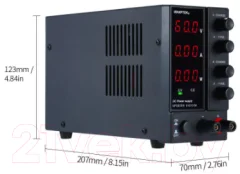 Лабораторный блок питания Wanptek NPS605W для подключения и тестирования устройств — фото 2