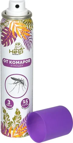 Аэрозоль от насекомых Help Oт комаров и мошек репеллентный / 80220 (75мл) — фото 3