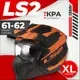 Мотошлем LS2 OF606 Drifter Mud (XL, черный/оранжевый матовый) — фото 6