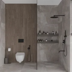 Душевая система со смесителем Oliveeka OL-88939017-MB (черный матовый) — фото 2