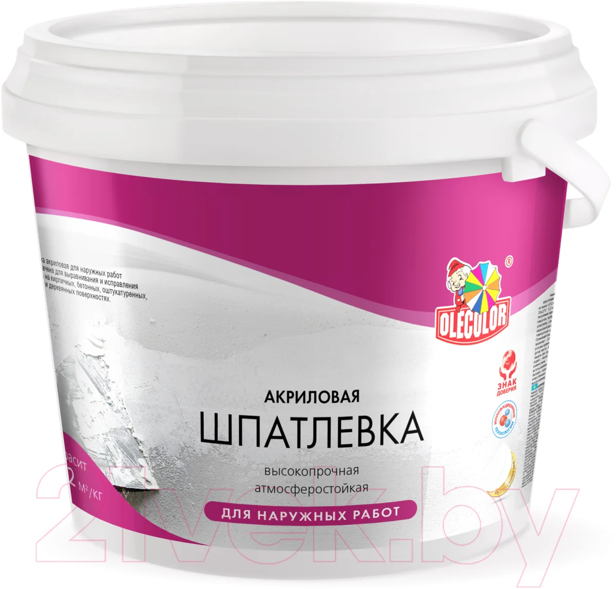 Шпатлевка готовая Olecolor Для наружных работ (1.6кг)