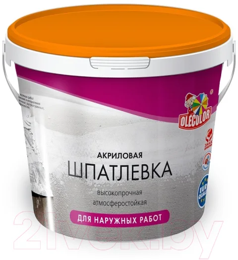 Шпатлевка готовая Olecolor Для наружных работ (900г)