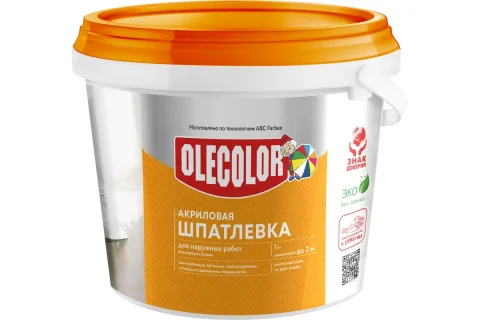 Шпатлевка Olecolor Для наружных работ (3кг)