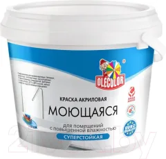 Краска Olecolor Моющаяся База А (7кг) — фото 5