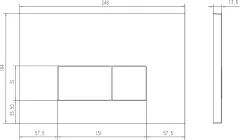 Кнопка для инсталляции Oliveeka OL-V3-MB (черный матовый) — фото 6
